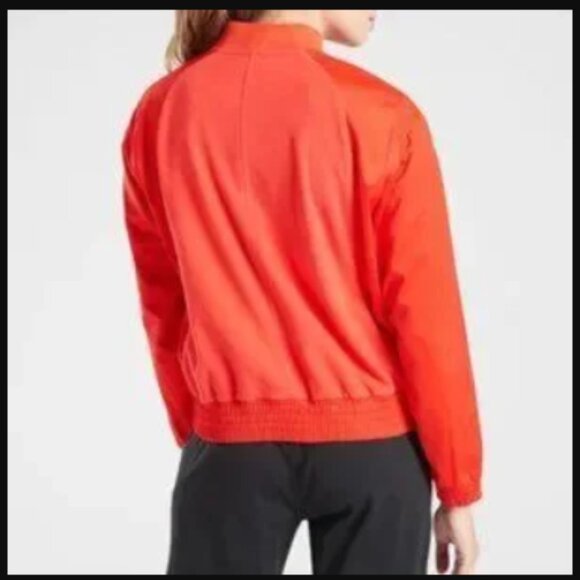 Athleta Jacket Zion Microfleece Zip Front Unlined Lightweight Bomber Size Small - Picture 2 of 10